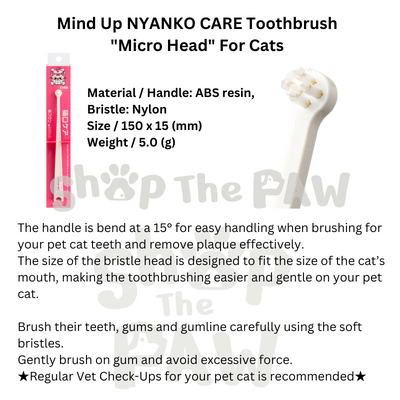 Mind Up Nyanko Care & Kenko Care Toothbrush for Cats & Dogs