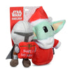 Star Wars: 6" Holiday The Mandalorian w/Present and The Child Santa Plush 2pc Pet Toy Set