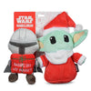 Star Wars: 6" Holiday The Mandalorian w/Present and The Child Santa Plush 2pc Pet Toy Set