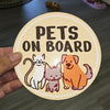 Shopthepaw Reflective Car Decals - Pets On Board Gold (Mix Pets)