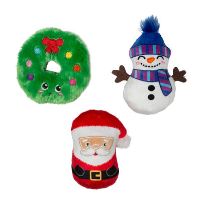 Fringe Studio Christmas We Have Great Chemis-Tree 3 Piece Mini Dog Toy