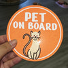 Shopthepaw Reflective Car Decals - Pet On Board Orange (Cat)