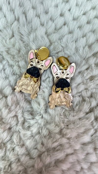 Shopthepaw Acrylic Earrings Dog Breed Series- French Bulldog - Human - shopthepaw - Shop The Paw