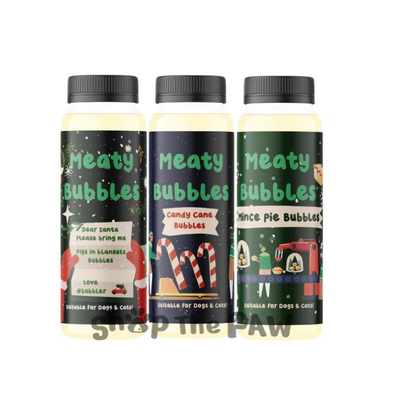 Meaty Bubbles - Giant Christmas Cracker 3 x 150ml - Dog Toys - Meaty Bubbles - Shop The Paw