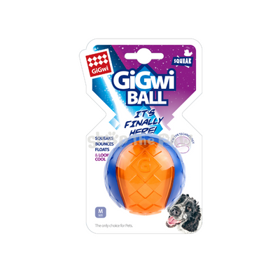 GiGwi Ball with Squeaker Blue/Orange - Dog Toys - GiGwi - Shop The Paw