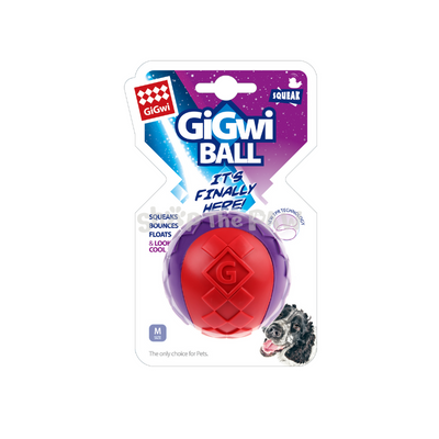 GiGwi Ball with Squeaker Solid Red/Purple - Dog Toys - GiGwi - Shop The Paw