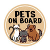 Shopthepaw Reflective Car Decals - Pets On Board Gold (Mix Pets)