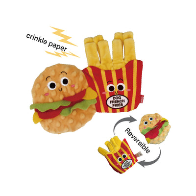 GiGwi Reversible Hamburger & French Fries Snuffle Dog Toy - Dog Toys - GiGwi - Shop The Paw