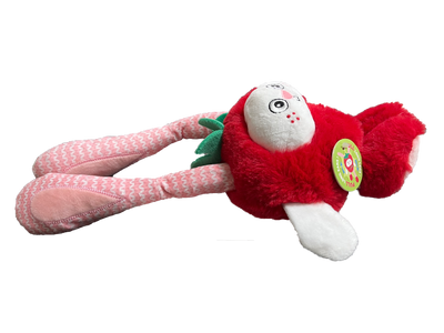 GiGwi Plush Friendz Strawberry Rabbit Dog Toy - Dog Toys - GiGwi - Shop The Paw