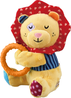 GiGwi Plush Friendz with Squeaker and TPR Ring- Lion - Dog Toys - GiGwi - Shop The Paw