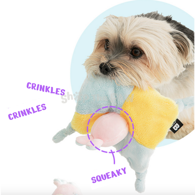 Bite Me Crinkle Blanket Dog Toy (Bear / Rabbit)