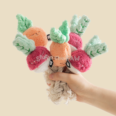 Bite Me Root Vegetable Rope Plush Dog Toy