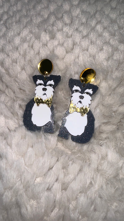 Shopthepaw Acrylic Earrings Dog Breed Series- Schnauzer - Human - shopthepaw - Shop The Paw