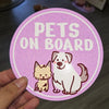 Shopthepaw Reflective Car Decals - Pets On Board Purple (Mix Pets)