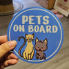 Shopthepaw Reflective Car Decals - Pets On Board Blue (Mix Pets)