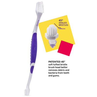 Petsmile Professional Pet Toothbrush - Patented 45° Dual-Ended Brush Head