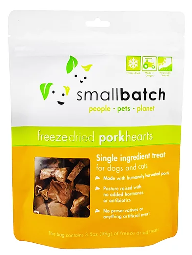 Smallbatch Freeze Dried Raw Treat - Pork Hearts - Treats - Smallbatch - Shop The Paw