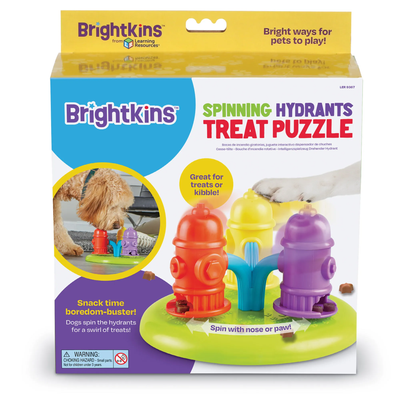 Brightkins Spinning Hydrants Treat Puzzle -- Shop The Paw - Shop The Paw