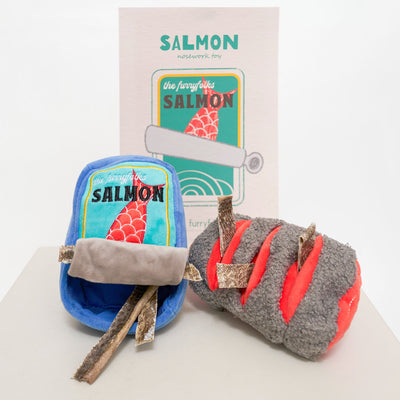 the furryfolks Tinned Salmon Nosework Toy