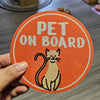 Shopthepaw Reflective Car Decals - Pet On Board Orange (Cat)