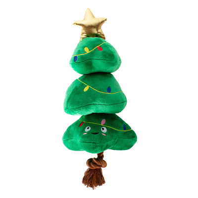 Fringe Studio Christmas Tree Light Me Up Plush Dog Toy