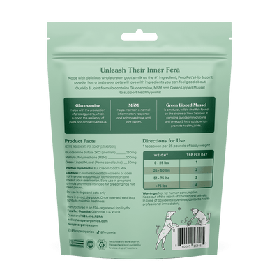 Fera Pet Organics Hip + Joint Goat Milk Topper for Dogs and Cats - Supplement - Fera Pet Organics - Shop The Paw