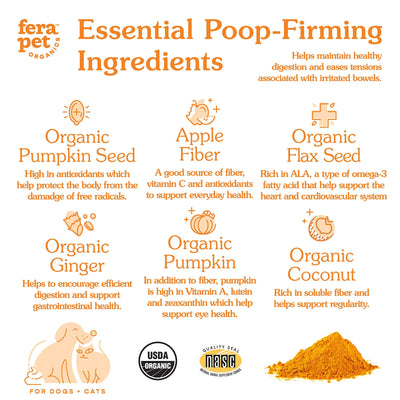 Fera Pet Organics Pumpkin Plus Fiber Support for Dogs and Cats - Supplement - Fera Pet Organics - Shop The Paw