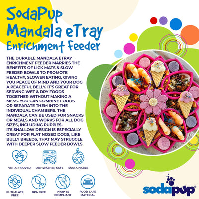 Sodapup - eTray (Enrichment Tray) - Mandala Purple - Toys - Sodapup - Shop The Paw