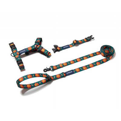 andblank® Graphic H Harness - Flower Lion Green | Accessories | andblank - Shop The Paws