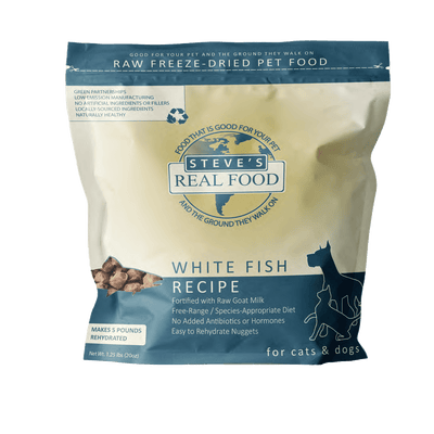 Steve's Real Food Freeze Dried White Fish Diet 567g - Food - Steve's Real Food - Shop The Paw