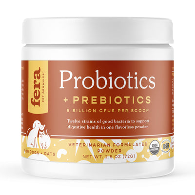 Fera Pet Organics Probiotics + Prebiotics For Cats & Dogs (60 servings) | Supplement | Fera Pet Organics - Shop The Paws