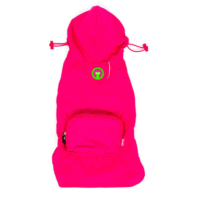 fabdog ® Packaway Raincoat | Hot Pink - Dog Apparel - fabdog® - Shop The Paw