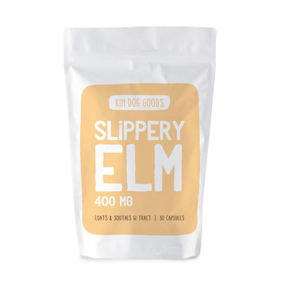 Kin Dog Goods Slippery Elm - 30 Capsules | Supplement | KIN DOG GOODS - Shop The Paws