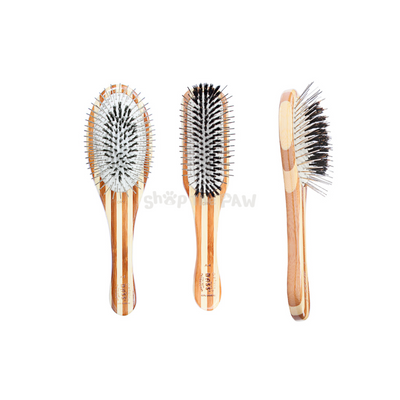 Bass Brushes Hybrid Groomer Pet Brush Medium (Striped | 3 Sizes) - Grooming - Bass Brushes - Shop The Paw