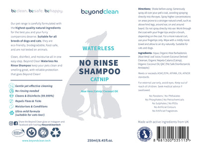 Beyond Clean - Waterless No Rinse Shampoo | Catnip | Grooming | Beyond Clean - Shop The Paws