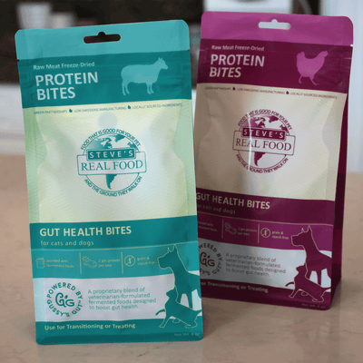 Steve's Real Food Freeze Dried Fermented Gut Health Treats - Chicken Protein Bites - Dog Treats - Steve's Real Food - Shop The Paw